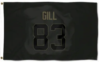 Black Cleveland Browns Jaelen Gill   Service Flag (3 X 5)