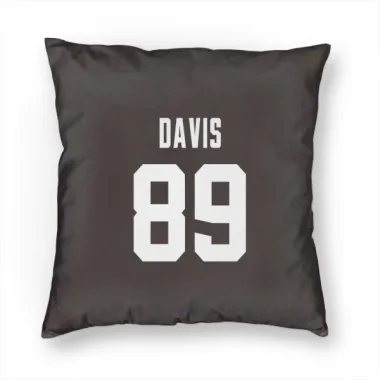 Brown Cleveland Browns Kaden Davis   Pillow Cover (18 X 18)