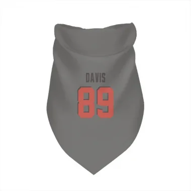 Gray Cleveland Browns Kaden Davis   Dog & Cat Pet Bandana