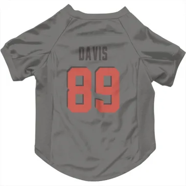 Gray Cleveland Browns Kaden Davis   Dog & Cat Pet Jersey