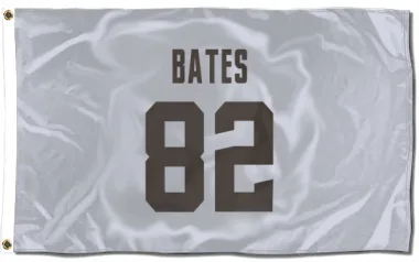 White Cleveland Browns Brenden Bates   Flag (3 X 5)