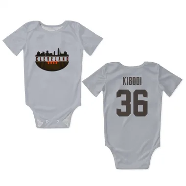 White Cleveland Browns Jacob Kibodi   Newborn & Infant Bodysuit