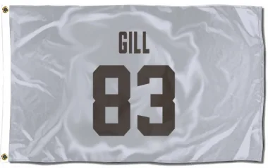 White Cleveland Browns Jaelen Gill   Flag (3 X 5)