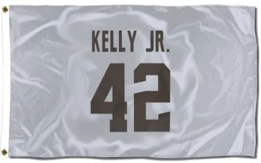 White Cleveland Browns John Kelly Jr.   Flag (3 X 5)