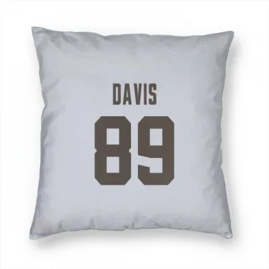 White Cleveland Browns Kaden Davis   Pillow Cover (18 X 18)