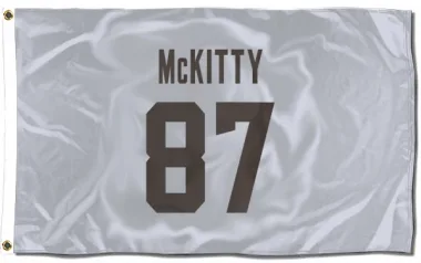 White Cleveland Browns Tre' McKitty   Flag (3 X 5)